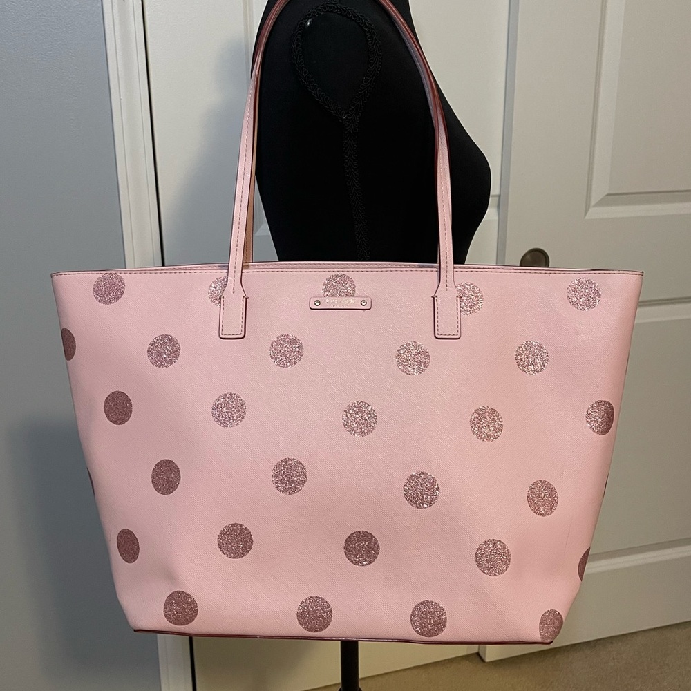 Kate Spade New York Haven Lane Pink Polka Dot Tote